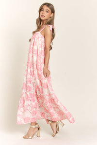 Creamy Rose Floral Maxi Dress