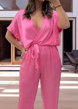 Load image into Gallery viewer, Satin Cargo Style Jumpsuit
