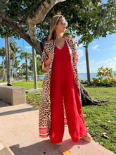 Load image into Gallery viewer, Red Linen Jumpsuit
