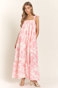 Creamy Rose Floral Maxi Dress