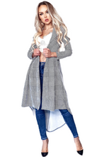 Cargar imagen en el visor de la galería, Dogtooth Longline Duster Coat
