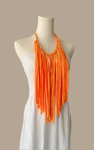 Orange Fleco Necklace