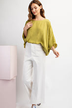 Load image into Gallery viewer, Avocado Flowy Satin Top
