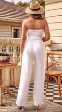 Load image into Gallery viewer, Feather Trim Solid Jumpsuit
