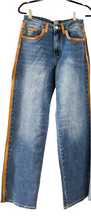 Load image into Gallery viewer, Leather Detail Jeans
