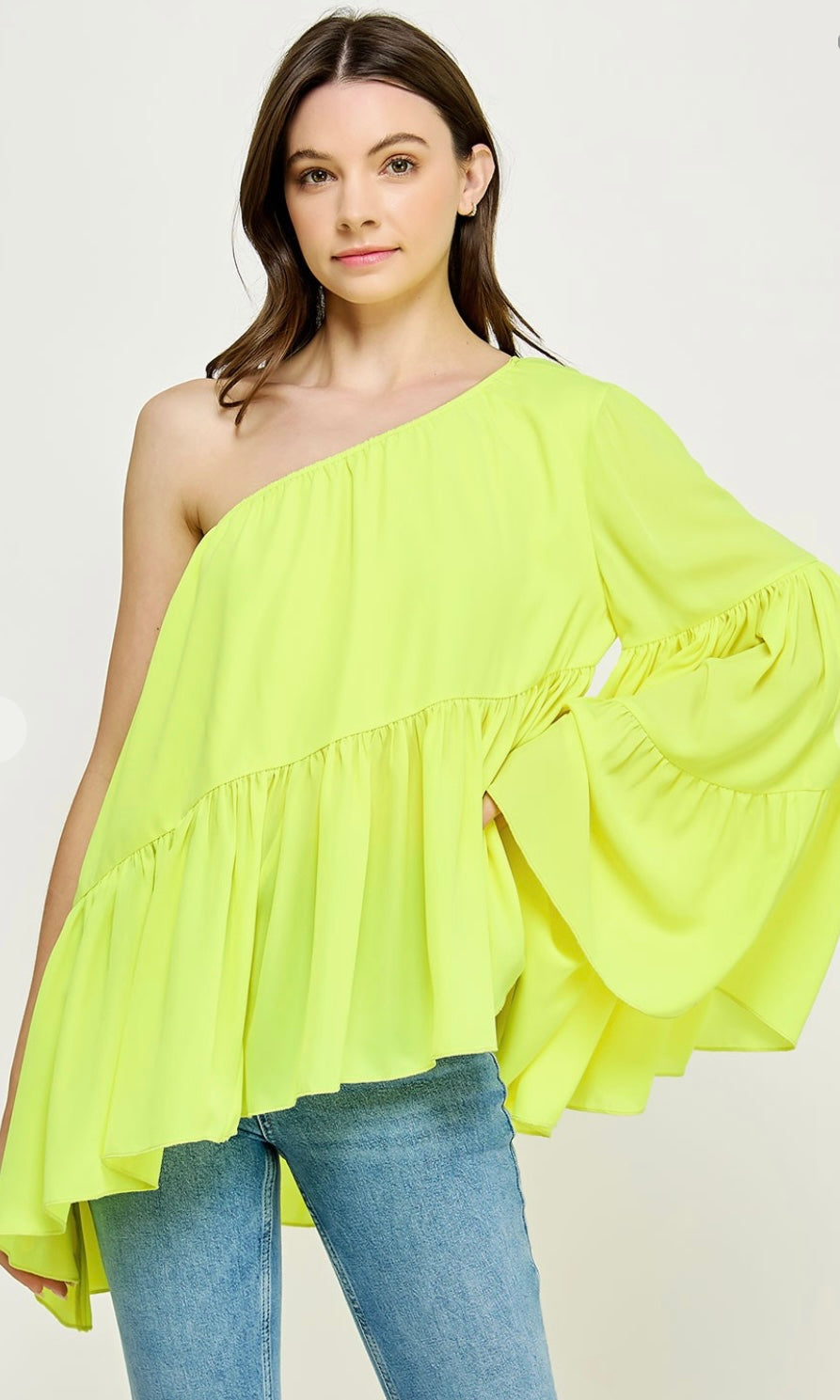 Voluminous One Shoulder Top