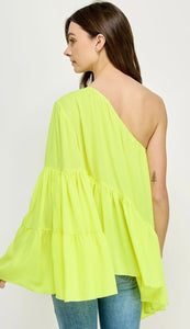 Voluminous One Shoulder Top