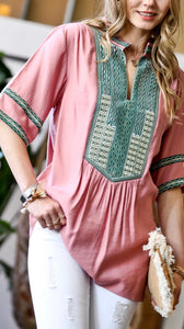 Egyptian Collar Blouse