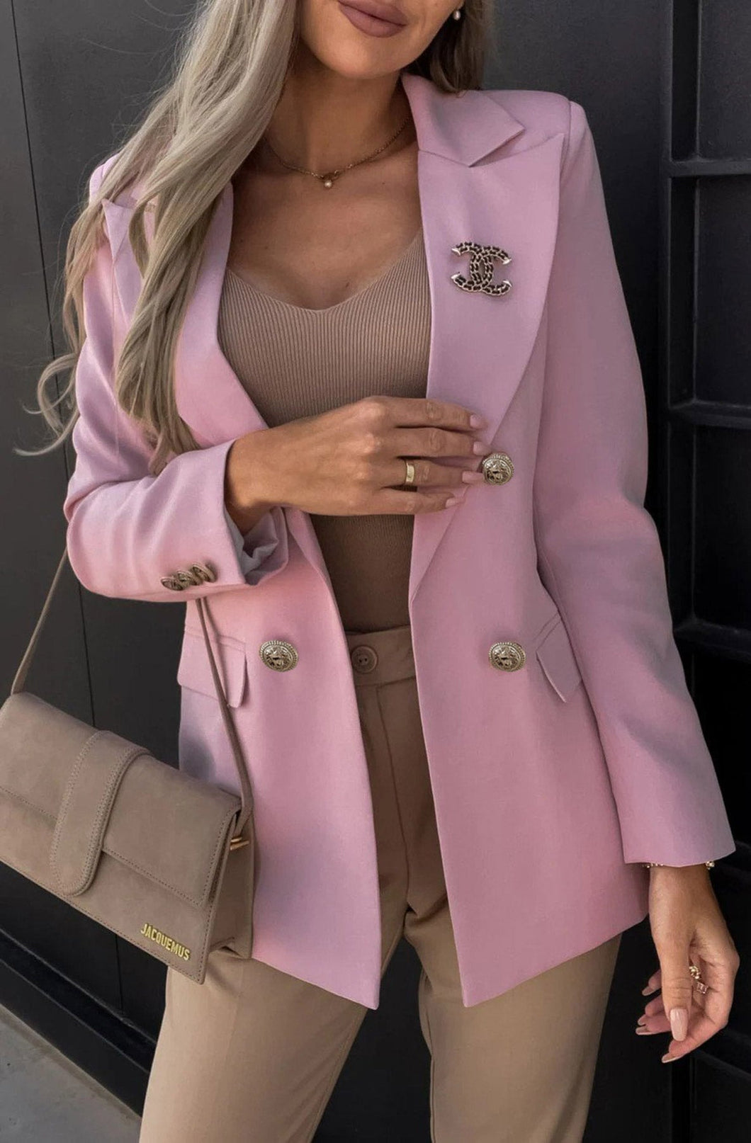 Dusty Pink Blazer Jacket