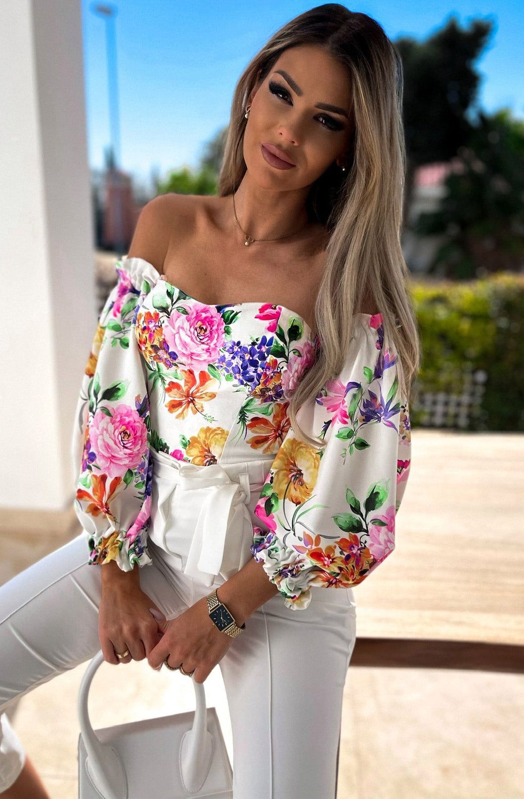 Xenia Floral Cropped Top