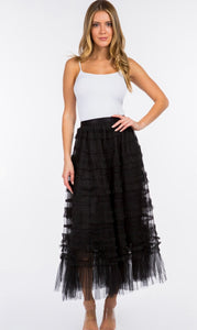 Ruffled Tulle Skirt