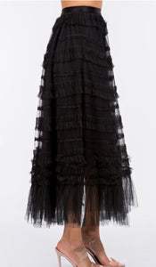 Ruffled Tulle Skirt