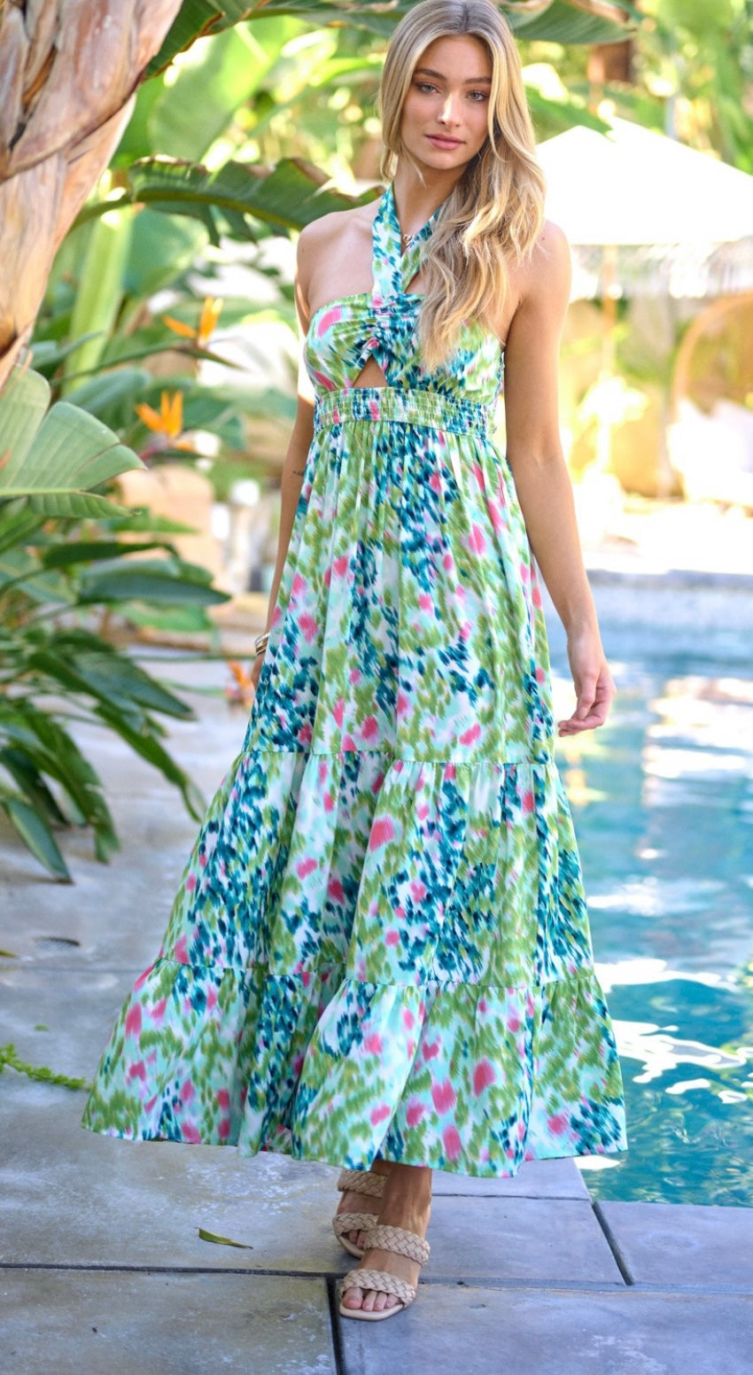 Green Spring Maxi Dress