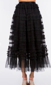 Ruffled Tulle Skirt