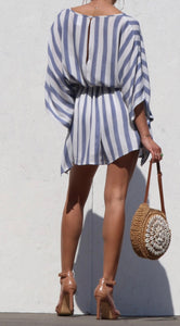 Striped Blue Romper