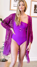 Load image into Gallery viewer, Orchid Crochet Kimono Cover-Up
