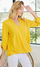 Load image into Gallery viewer, Yellow Crossover Blouse
