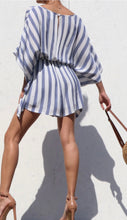 Load image into Gallery viewer, Striped Blue Romper
