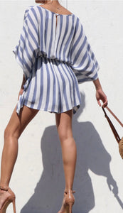 Striped Blue Romper