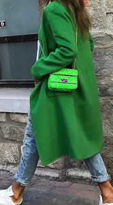 Green Mid Length Coat