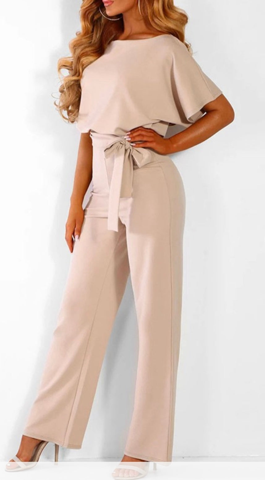 Kendra Beige Jumpsuit