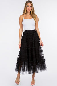 Ruffled Tulle Skirt