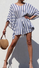 Load image into Gallery viewer, Striped Blue Romper
