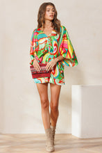 Cargar imagen en el visor de la galería, Colorful Romper with Kimono Sleeves
