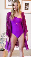 Load image into Gallery viewer, Orchid Crochet Kimono Cover-Up
